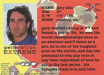 1994 Vision Generation Extreme #2 Gary Ellis Back